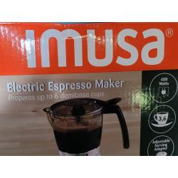 IMUSA USA B120-60011 Electric Espresso/Moka Maker, 3-6-Cup, White