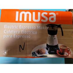 IMUSA USA B120-60011 Electric Espresso/Moka Maker, 3-6-Cup, White