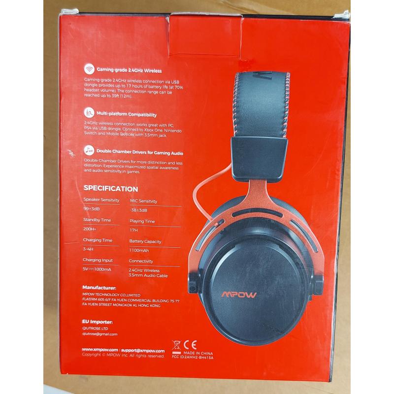 MPOW 2.4GHz Wireless Gaming headset (Model : BH415A)