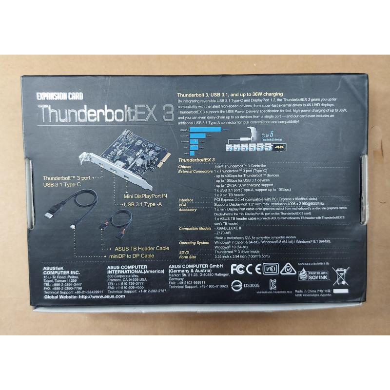 ASUS Thunderbolt EX 3 Card (Status: Untested)