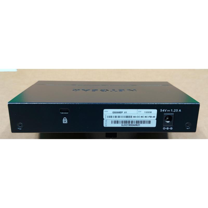 Netgear 5-Port PoE+ (GS305EP) Switch, Status : Tested