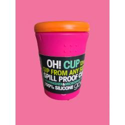 GoSili® 12oz OH! Pink Cup, Silicone 360° Drink from any Side No-Spill Toddler Sili Cup