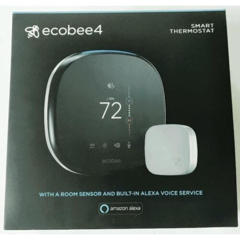 Open Box Ecobee Ecobee4 Smart WiFi Programmable Thermostat - Black: EB-STATE4-01