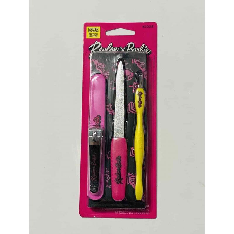 Revlon x Barbie Manicure Essentials Kit Limited Edition Clippers File Pink New