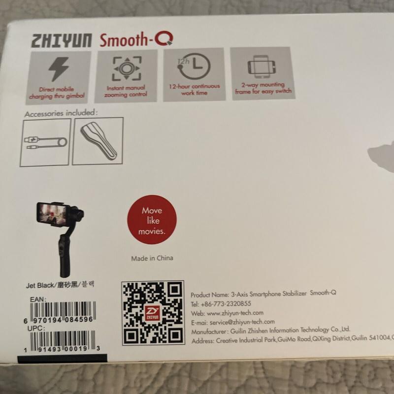 ZHIYUN SMOOTH-Q 3 Axis Handheld Gimbal Stabilizer Black